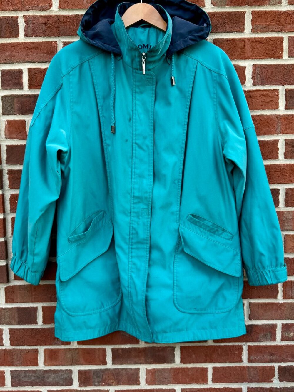 VTG Bromley Sport Utility Jacket Womens Large Turquoise Removable Hood